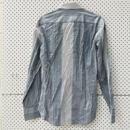 BOSSINI LONDON / striped + checked shirt / M (3899027821709908334)