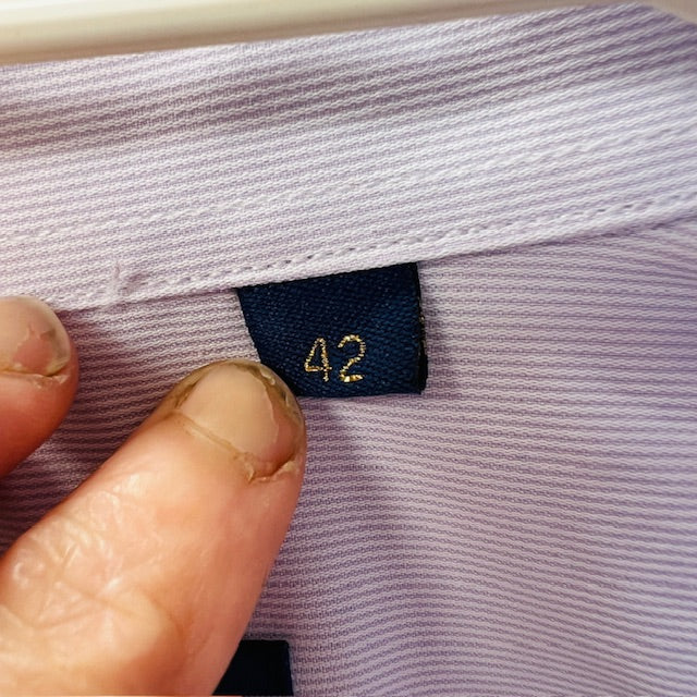 FARAH CLASSIC / blue cotton shirt / 42 (3899027851315178897)