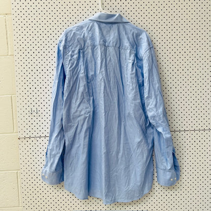 DAVID DONAHUE / blue dress shirt / trim / 18 / 36-37 (3899027862768390114)