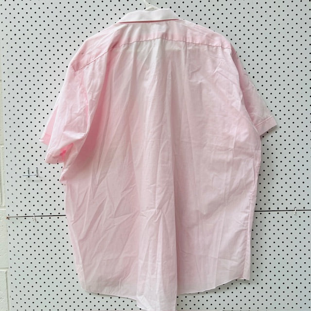 1970s nz vintage / JASON KANE / pink shortsleeved shirt / XL (3899027885784655394)
