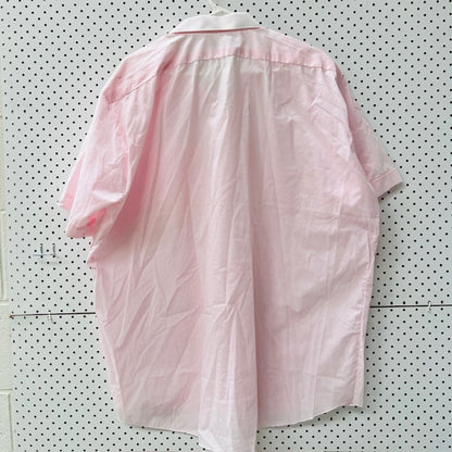 1970s nz vintage / JASON KANE / pink shortsleeved shirt / XL (3899027885784655394)