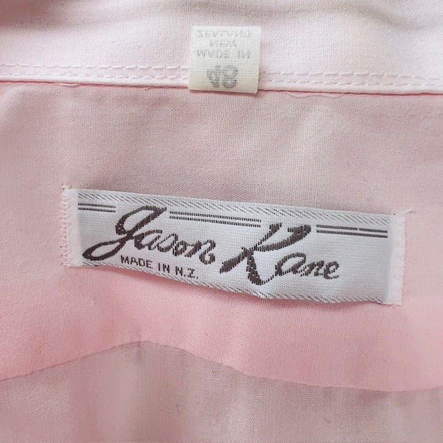 1970s nz vintage / JASON KANE / pink shortsleeved shirt / XL (3899027890674561903)