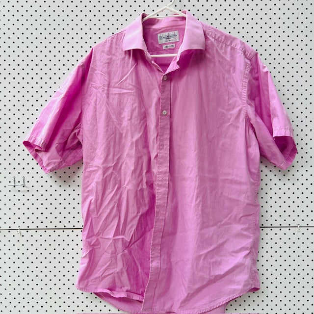 NICHOLAS JERMYN / slim fit pink shirt / 44 (3899027901346769929)