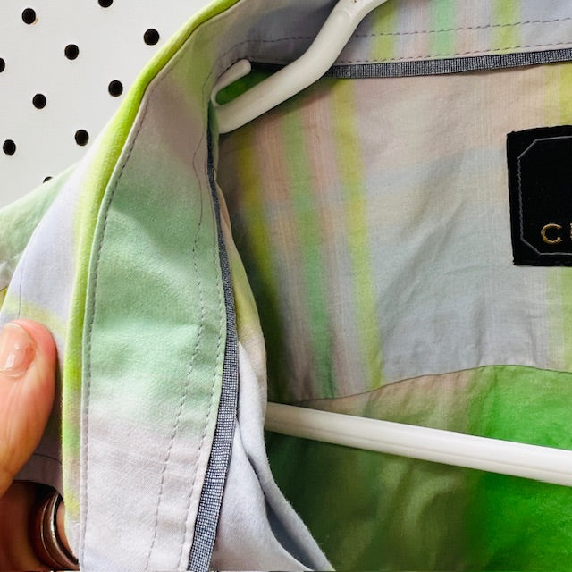 CUTLER + CO / green + grey plaid shirt / XL (3899027922455336220)