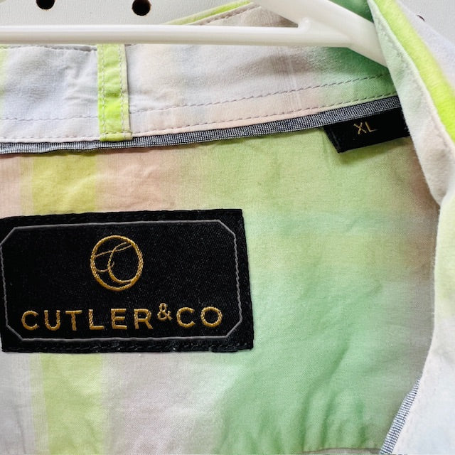 CUTLER + CO / green + grey plaid shirt / XL (3899027924022865078)
