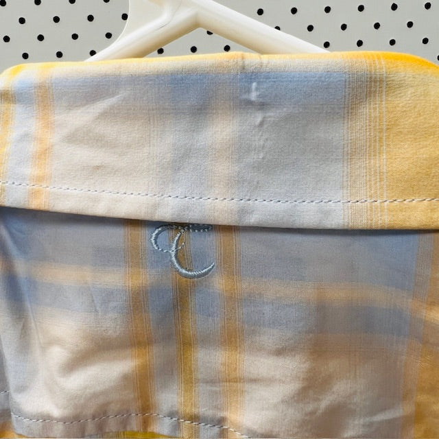 CUTLER + CO/ yellow + grey plaid shirt / L (3899027929146276117)