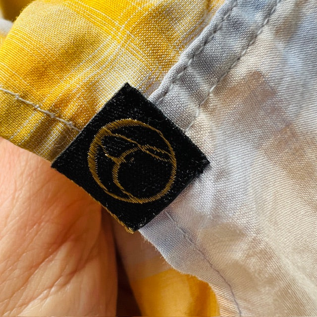 CUTLER + CO/ yellow + grey plaid shirt / L (3899027933002834836)