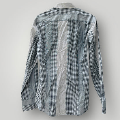 BOSSINI LONDON / striped + checked shirt / M (3899028321497567446)