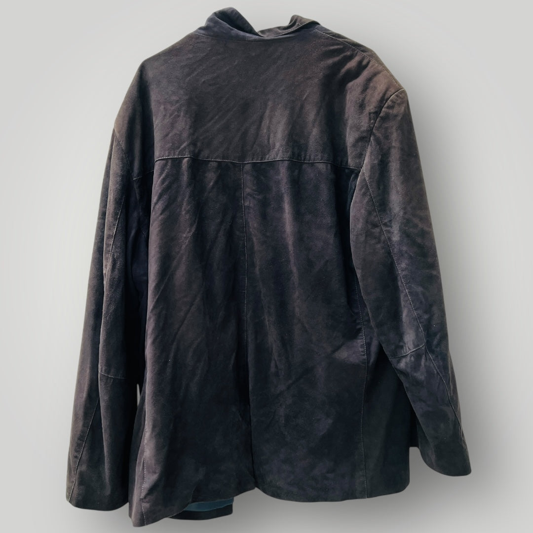 LEATHER JACKET / softest brown suede / 52 (xl) (3899028350787911312)