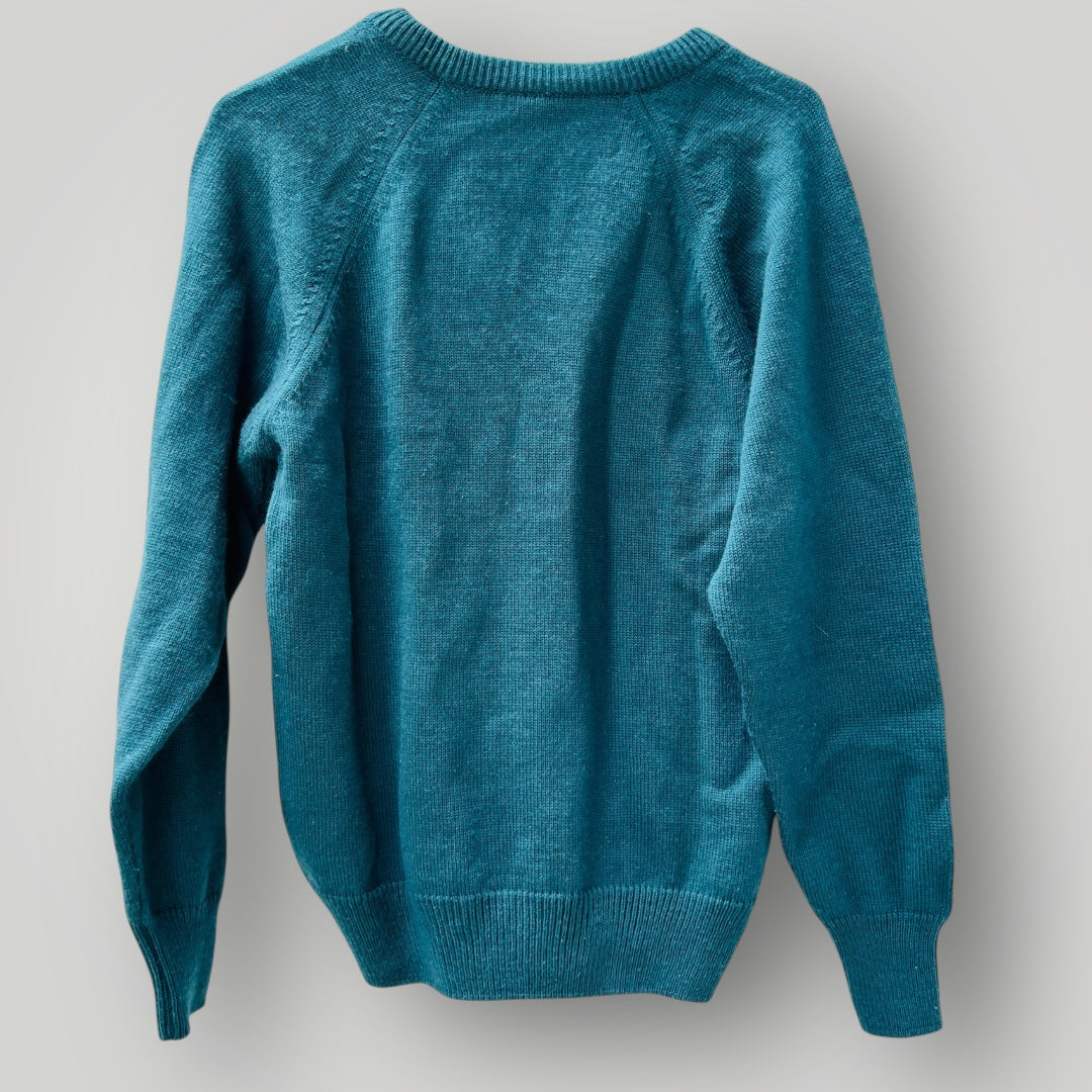 1980s nz vintage workwear / nz railways logo wool jumper / s/m (3899028359695540343)