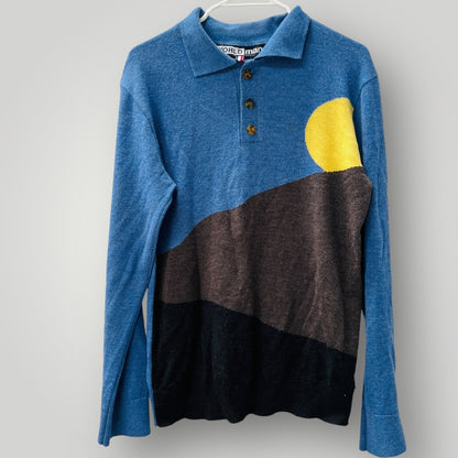 WORLD BRAND NZ / 'before sunset' merino polo / s (3899028361863569514)