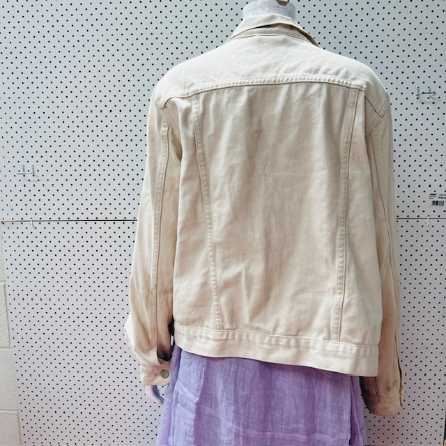 DENIM / cream denim jacket / L (3899197760206628239)