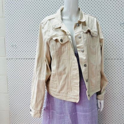 DENIM / cream denim jacket / L (3899197764529613994)
