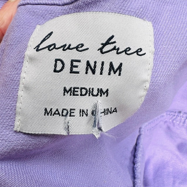 LOVE TREE DENIM / lavender denim jacket with ruffles / m (3899197767708134969)