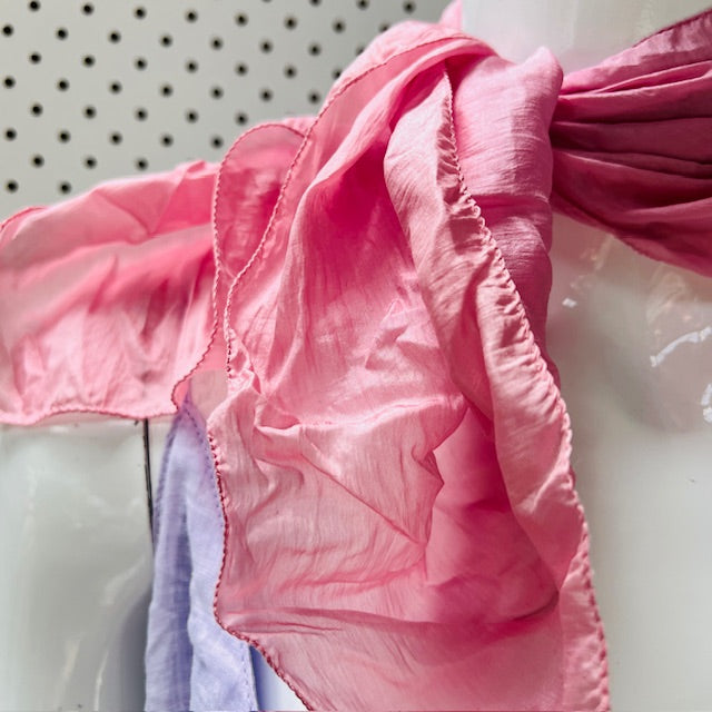 pure silk / pink square scarf (3899197784834831421)