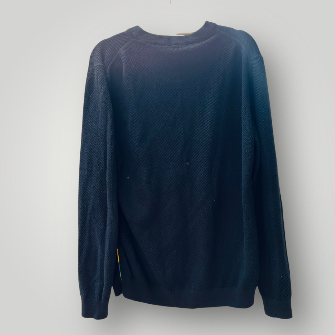 PAUL SMITH / black jumper with coloured stitching to sides / m (3899198032871242948)