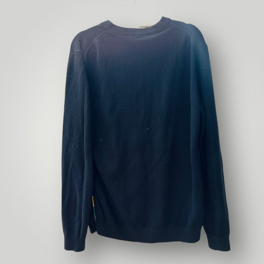 PAUL SMITH / black jumper with coloured stitching to sides / m (3899198032871242948)