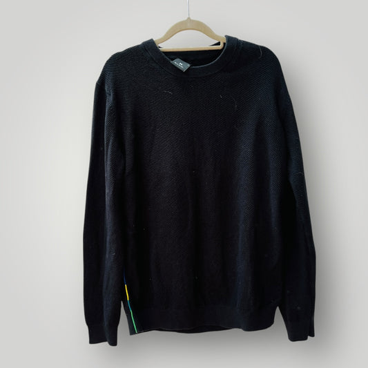PAUL SMITH / black jumper with coloured stitching to sides / m (3899198034662373293)