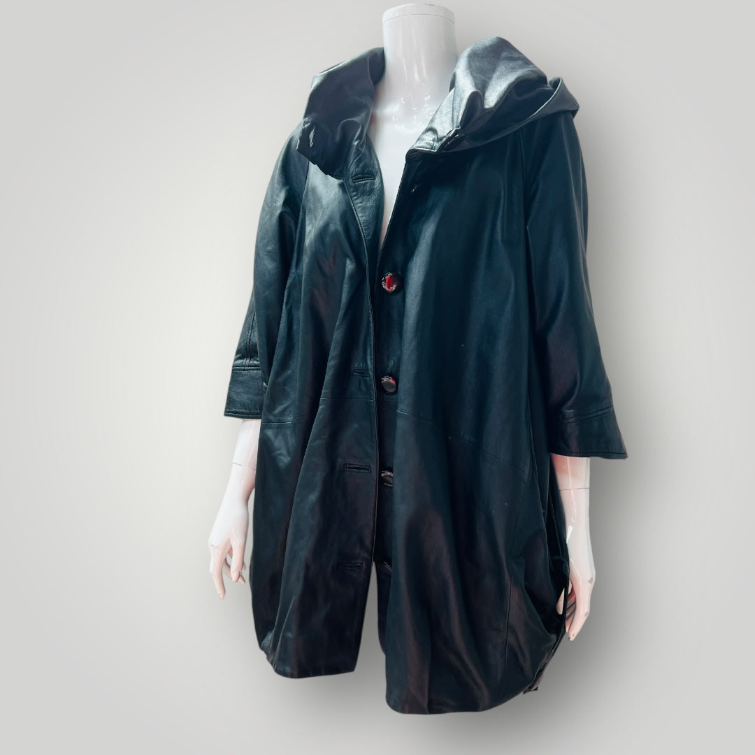 vintage / PERA / leather coat / s (3899198074015859817)