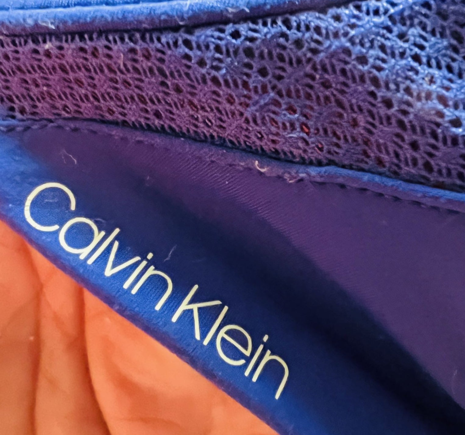 CALVIN KLEIN / underwired blue bra / approx 8b/c (3899531782127763134)