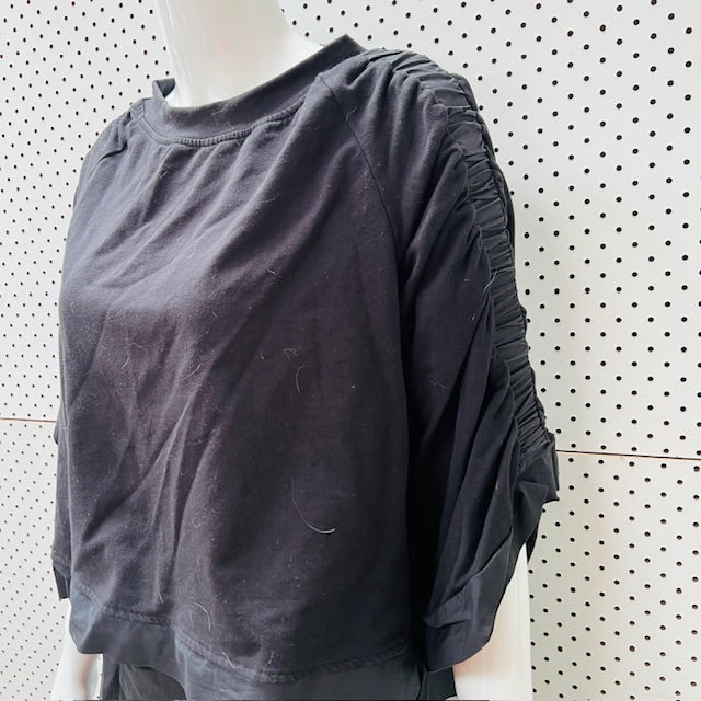 TAYLOR / ruched sleeve crop / m (3899540089903659400)