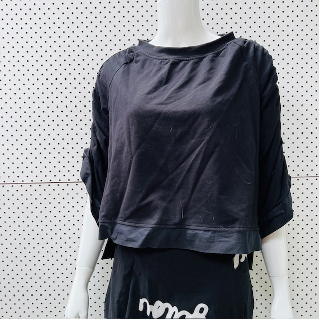 TAYLOR / ruched sleeve crop / m (3899540091951404680)