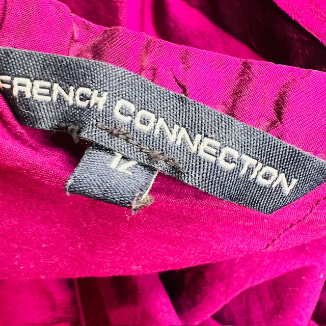 FRENCH CONNECTION / beaded silk skirt / 12 (3899540097543009639)