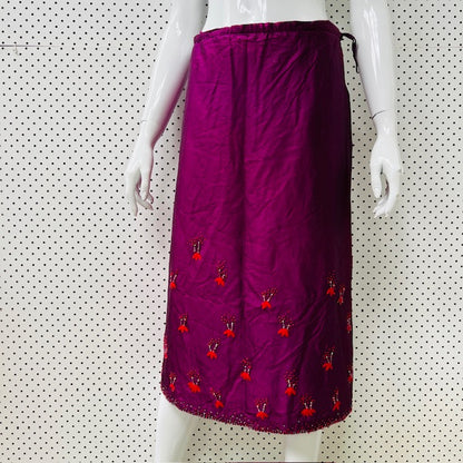 FRENCH CONNECTION / beaded silk skirt / 12 (3899540104365341902)