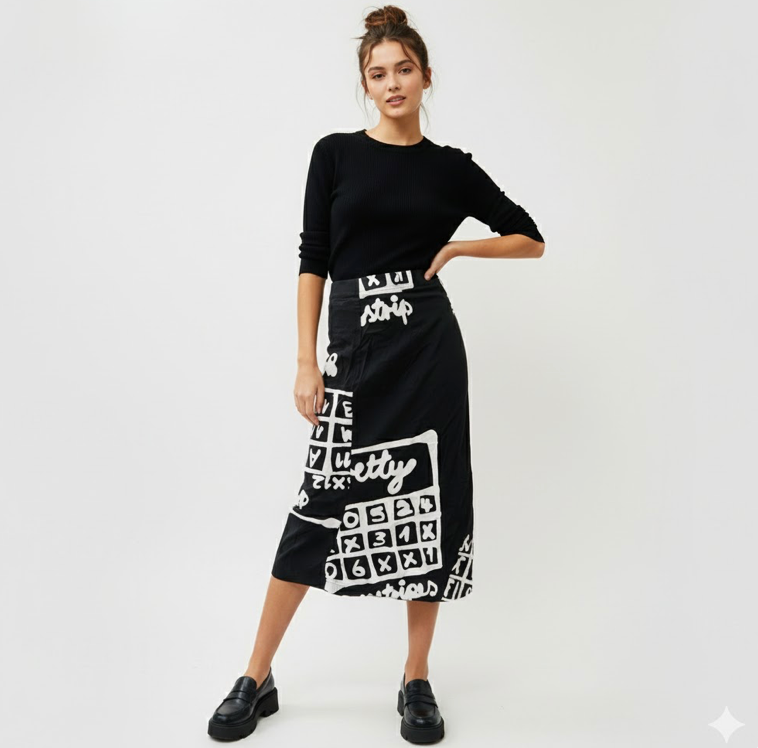 RUNDHOLZ / techno skirt / s (3899620970223258093)