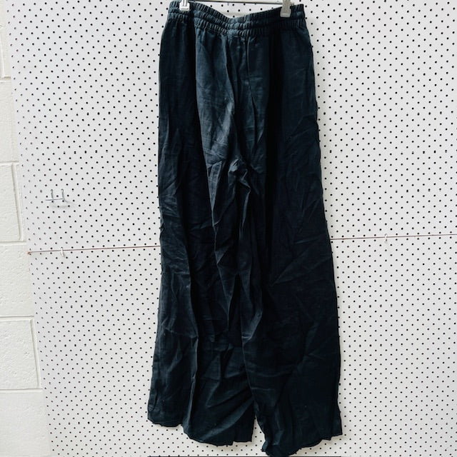 JUST JEANS / navy linen wide legged pants / s (3899707981989942425)