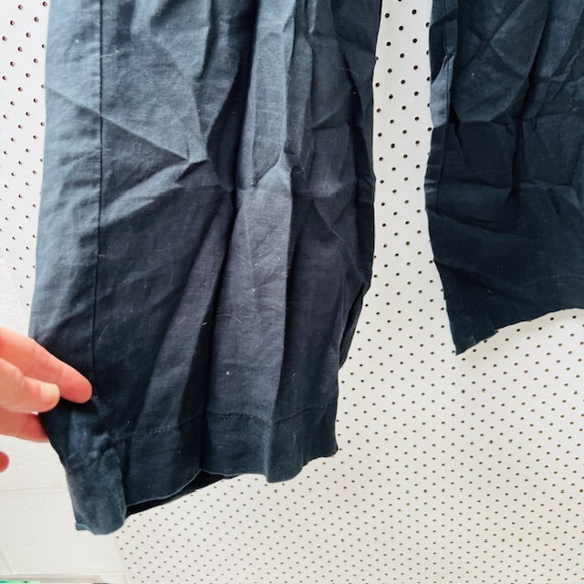 JUST JEANS / navy linen wide legged pants / s (3899707985613790939)