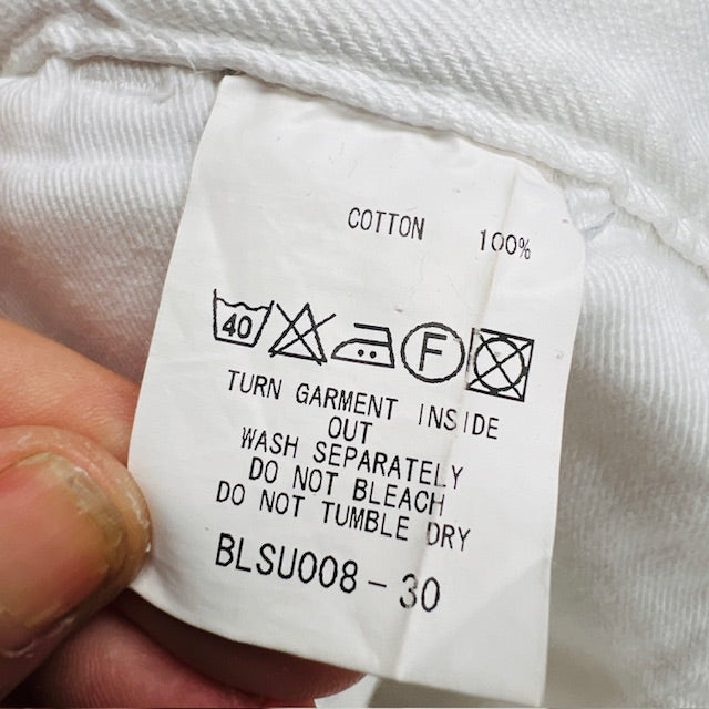 BASSIKE / low slung white jeans / 30 / made in japan (3899707990738303199)