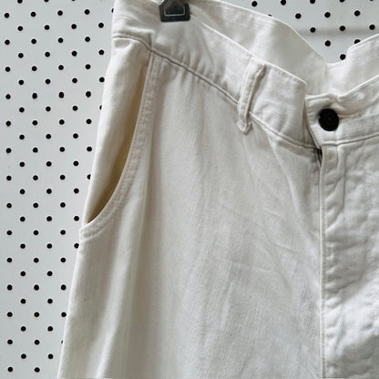 BASSIKE / low slung white jeans / 30 / made in japan (3899708000366540166)
