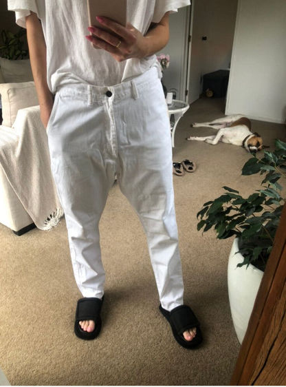 BASSIKE / low slung white jeans / 30 / made in japan (3899725516499639504)