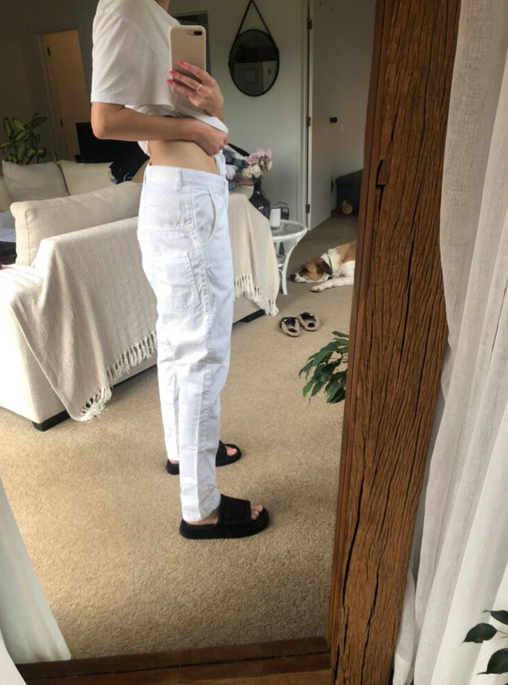 BASSIKE / low slung white jeans / 30 / made in japan (3899725526701416922)