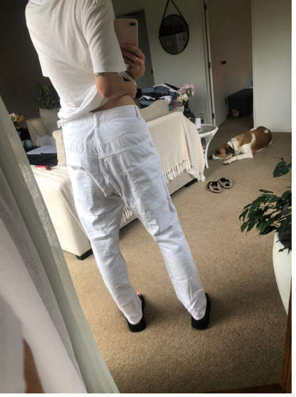 BASSIKE / low slung white jeans / 30 / made in japan (3899725534887680233)