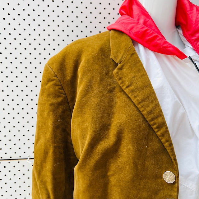 1960s vintage / brown velvet / smoking jacket / 'berwick' / s/m (3899807706018267714)