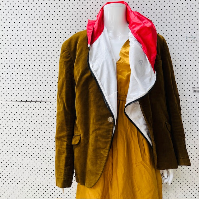 1960s vintage / brown velvet / smoking jacket / 'berwick' / s/m (3899807707792301564)