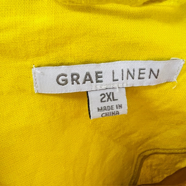 GRAE LINEN / bright yellow jacket / 2XL (3899807719872281658)