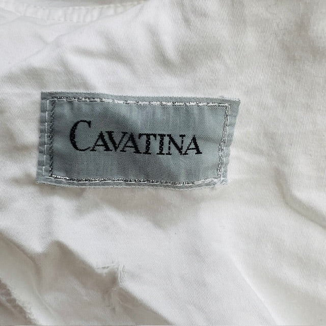 1980s british vintage / CAVATINA / white batwing jacket / m (3899807726496675256)