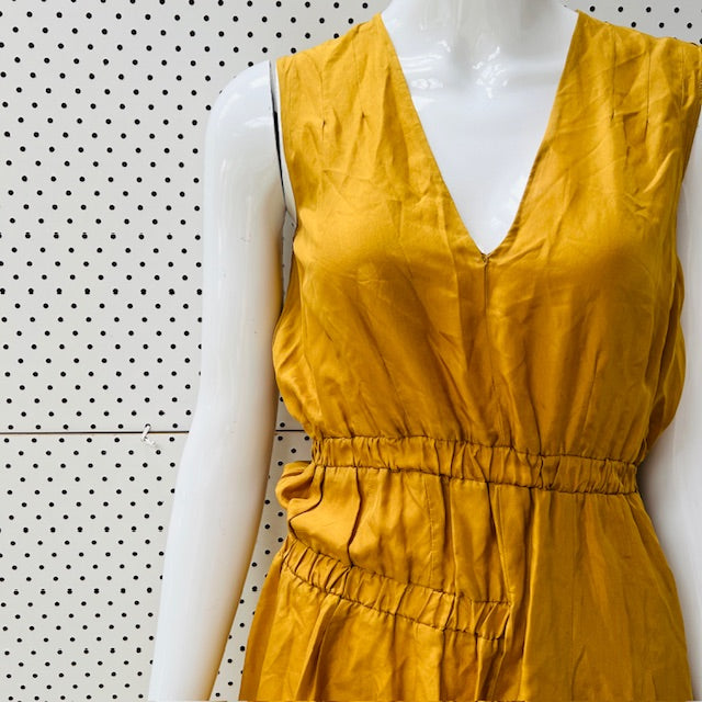 2000s vintage MARNI / silk dress in mustard / s (3899807767746981062)