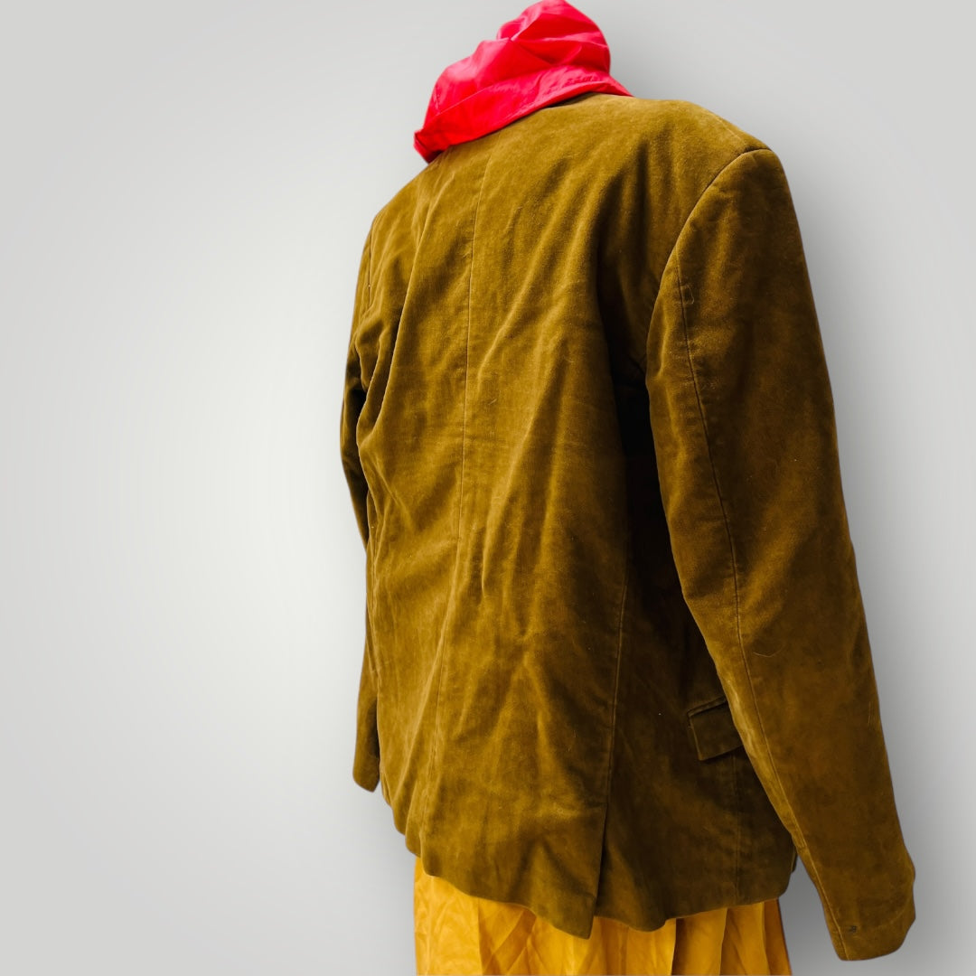 1960s vintage / brown velvet / smoking jacket / 'berwick' / s/m (3899808036005172065)
