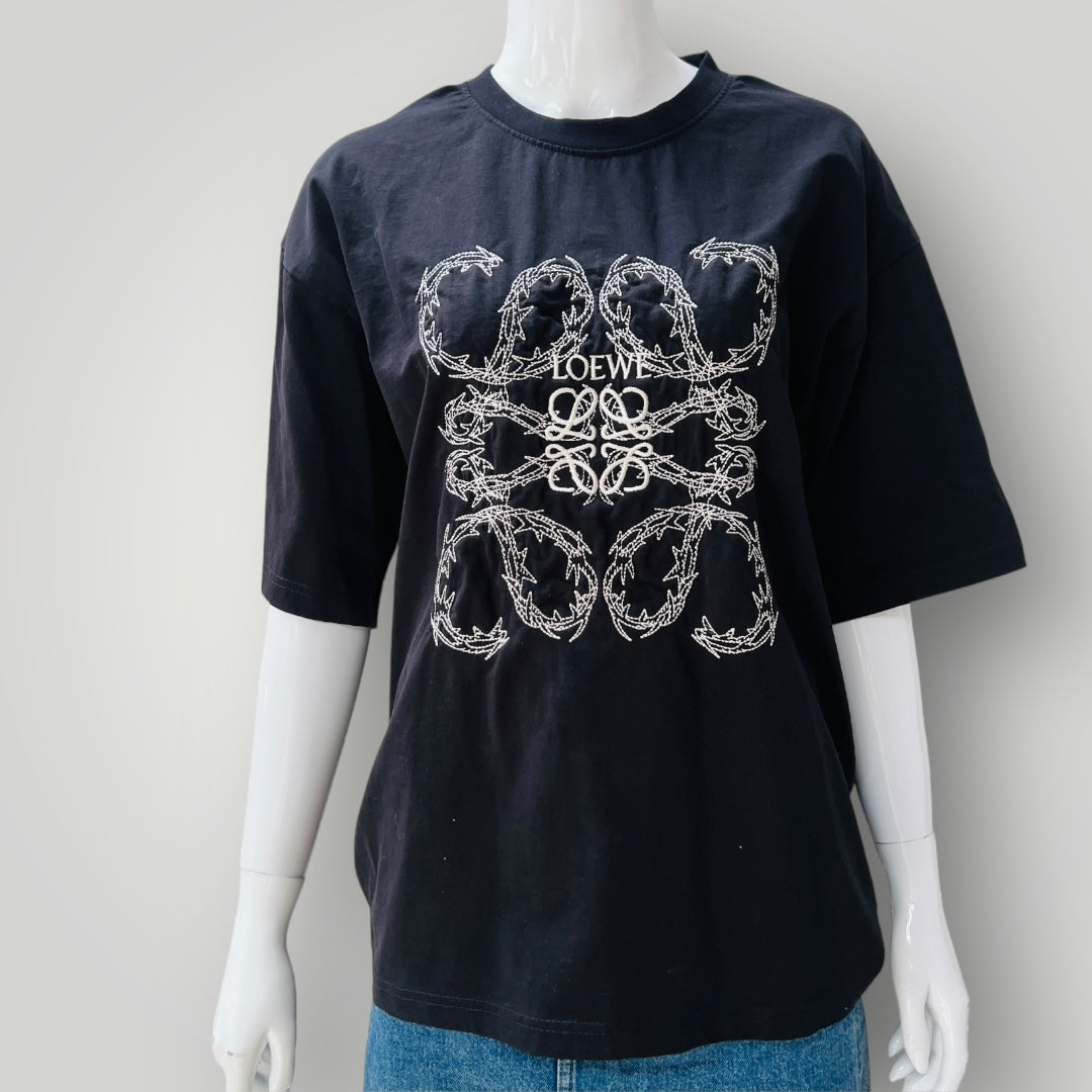 LOEWE / embroidered anagram logo shirt / m / made in italy (3899808047188155012)