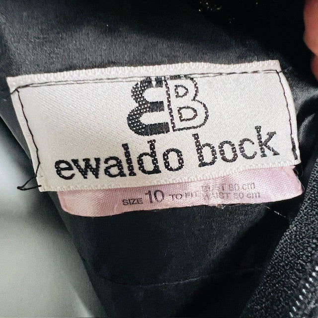 1980s vintage / EWALDO BROCK / gold lace cocktail dress / s (3900237312621370477)