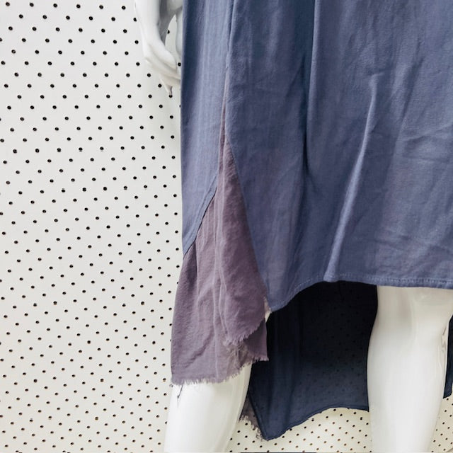 company of strangers / sheer dress with ruched sides / silk / s (3900237355758727379)