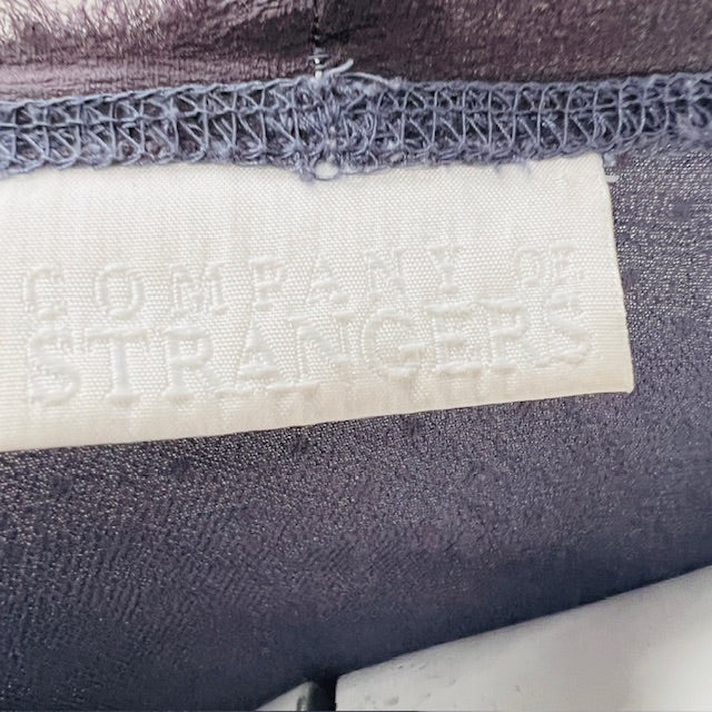 company of strangers / sheer dress with ruched sides / silk / s (3900237362061084211)