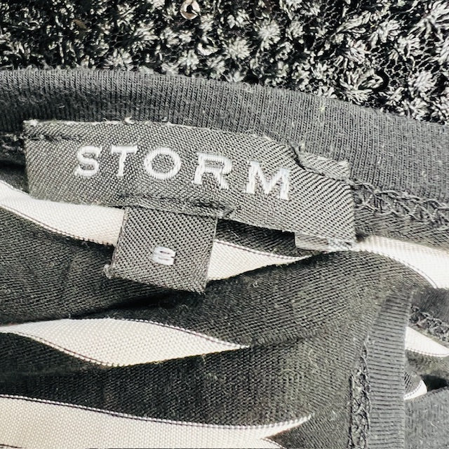 STORM / full length striped dress / s (3900237439775118256)