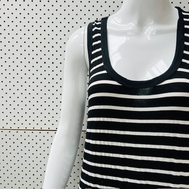 STORM / full length striped dress / s (3900237446691385578)