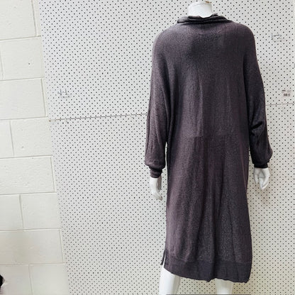 MAX / high necked silver lurex dress / L (3900237462100867643)