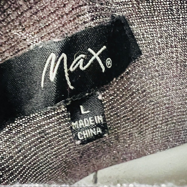 MAX / high necked silver lurex dress / L (3900237464056097277)